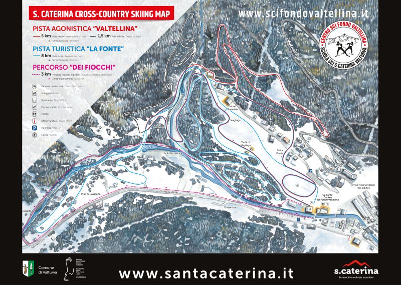 mappa piste sci fondo2020 santa caterina
