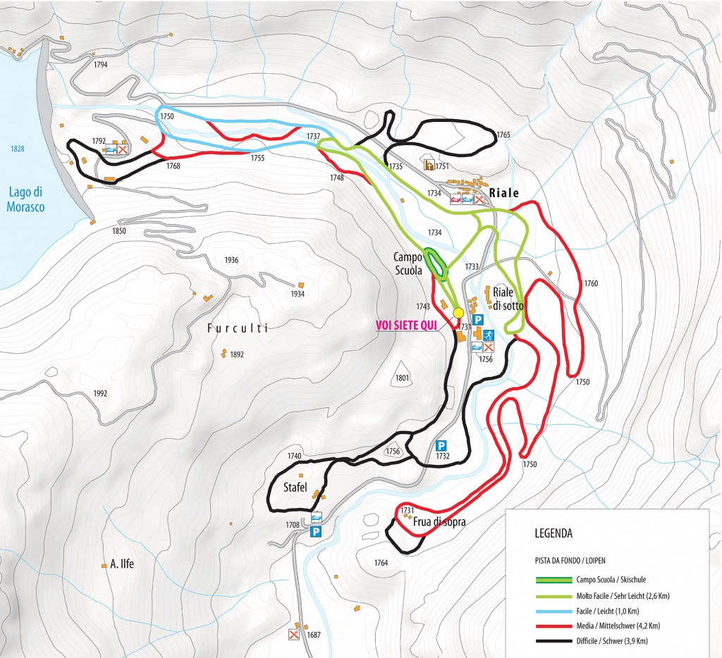 Mappa piste fondo Riale Formazza