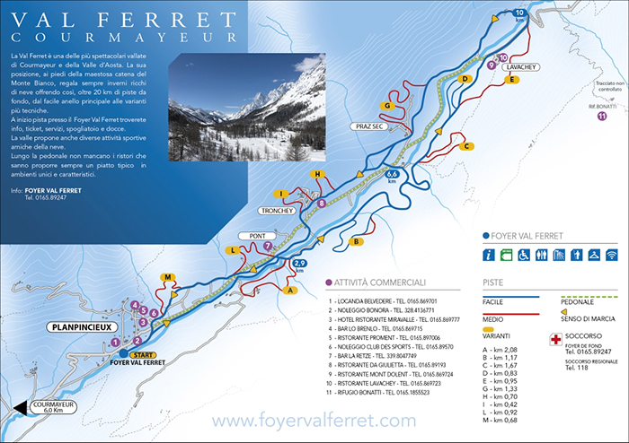 Mappa fondo Val Ferret Courmayeur