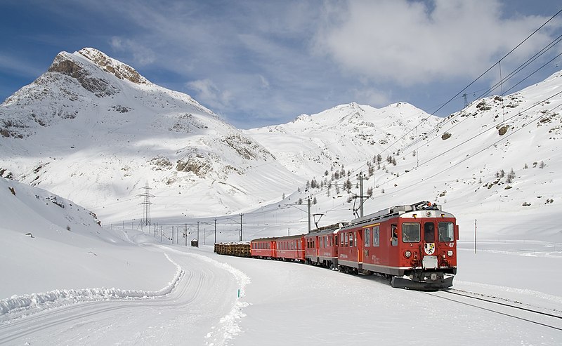 Trenino rosso Bernina Inverno